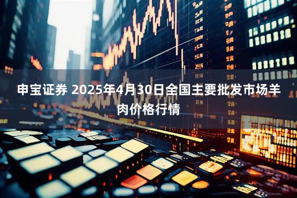 申宝证券 2025年4月30日全国主要批发市场羊肉价格行情